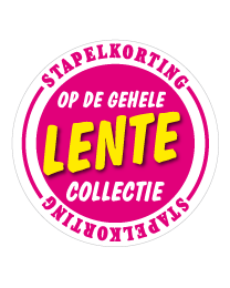 Etalagesticker stapelkorting lente roze STA-60