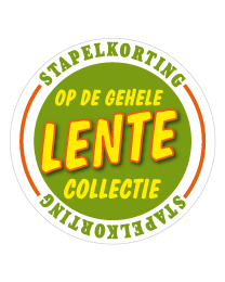 Etalagesticker stapelkorting lente groen STA-77