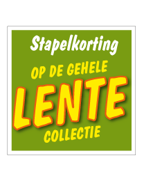 Etalagesticker stapelkorting lente groen STA-80