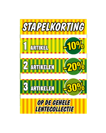 Poster stapelkorting lente groen STA-82