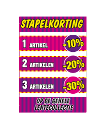 Poster stapelkorting lente roze STA-61
