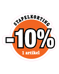 Etalagesticker stapelkorting zomer oranje 1 artikel STA-88
