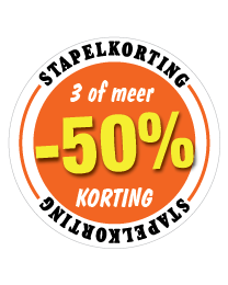 Etalagesticker stapelkorting zomer oranje 3+ artikel STA-96