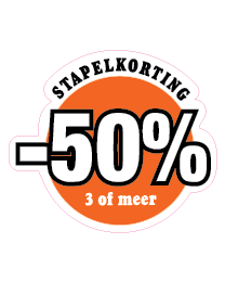 Etalagesticker stapelkorting zomer oranje 3 artikel STA-90