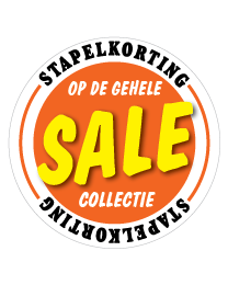 Etalagesticker stapelkorting zomer oranje 1 artikel STA-91