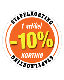 Etalagesticker stapelkorting zomer oranje 1 artikel STA-93