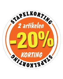 Etalagesticker stapelkorting zomer oranje 2 artikel STA-94