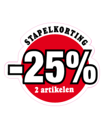 Etalagesticker stapelkorting rood 2 artikelen variabel STA-17