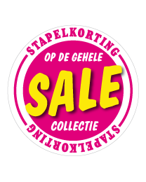 Etalagesticker stapelkorting lente roze sale STA-63