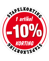 Etalagesticker stapelkorting rood 1 artikel STA-03