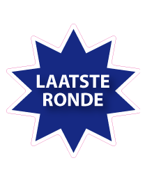 Etalagesticker laatste ronde ster 