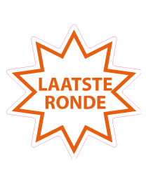 Etalagesticker laatste ronde ster 