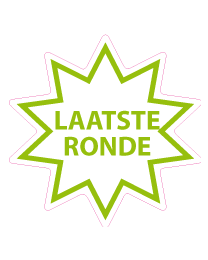 Etalagesticker laatste ronde ster 