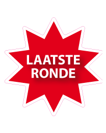 Etalagesticker laatste ronde ster 