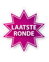 Etalagesticker laatste ronde ster 