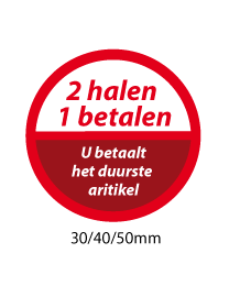 productstickers 2 halen 1 betalen  STV-047