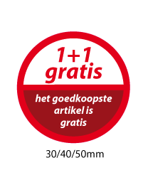 productstickers 1+1 gratis STV-046