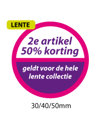 productstickers 2e artikel korting lente STV-043