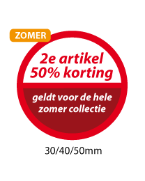 productstickers 2e artikel korting zomer STV-042