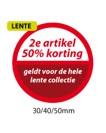 productstickers 2e artikel korting lente STV-043