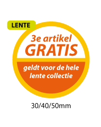 productstickers 3e artikel gratis lente STV-027