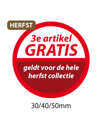 productstickers 3e artikel gratis herfst STV-031