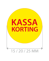 productstickers kassa korting rond STV-016