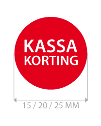 productstickers kassa korting rond STV-017