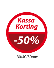 productstickers kassa korting  STV-050