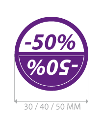 productstickers korting rond STV-020