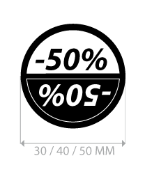 productstickers korting rond STV-020