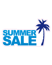 Etalage summer salesticker