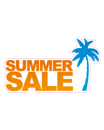 Etalage summer salesticker