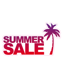 Etalage summer salesticker