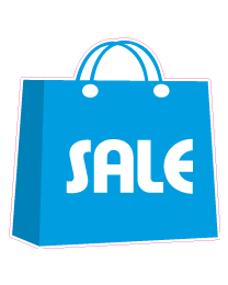 Etalage tas salesticker