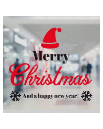 Raamsticker merry christmas VA-0109