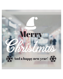 Raamsticker merry christmas VA-0109