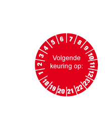 Keuringsstickers op rol SR-039