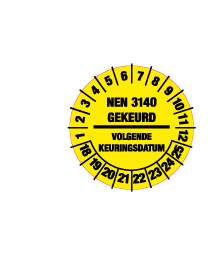 Keuringsstickers op rol SR-040