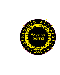 Keuringsstickers op rol SR-041