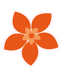 Etalage bloemsticker