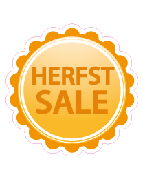 Etalage herfst salesticker