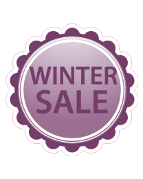 Etalage winter salesticker