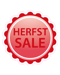 Etalage herfst salesticker