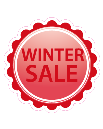 Etalage winter salesticker