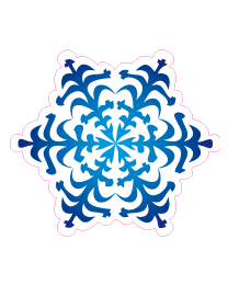 Etalage sneeuwvloksticker