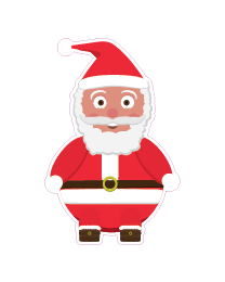 Etalage kerstmansticker