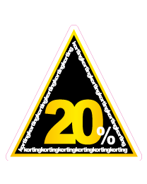 Etalage kortingsticker