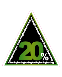 Etalage kortingsticker