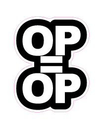 Etalagesticker op=op